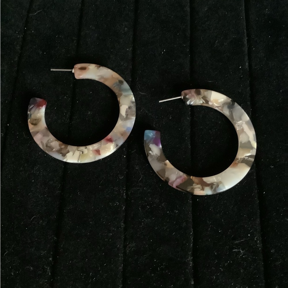 Acrylic Hoop Colorful Earrings
